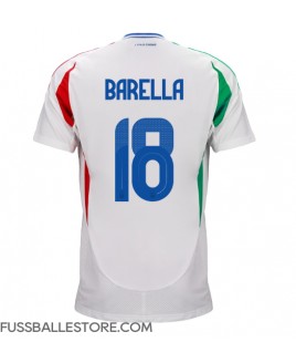 Günstige Italien Nicolo Barella #18 Auswärtstrikot EM 2024 Kurzarm